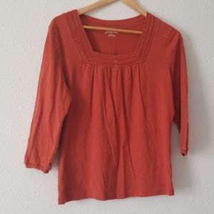 St. John's Bay | Burnt Orange 3/4 Sleeve